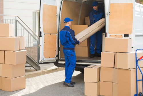 Removals van ready for a local move in Islington