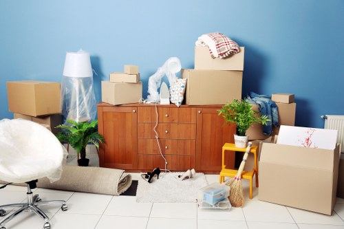 Movers working on a residential move in Islington near period homes