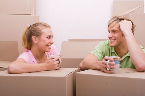 Small office relocation service in Islington with packing boxes