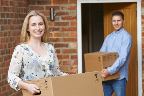 Household items being transported for an Islington move