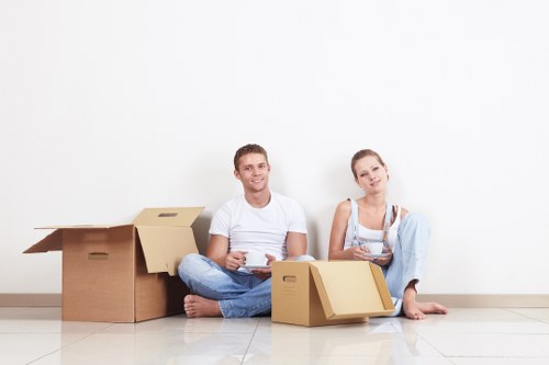 Removal team helping with a move in Islington