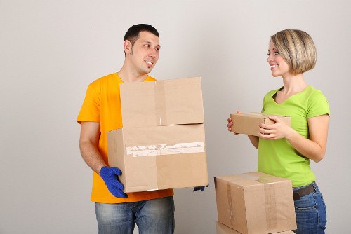 Moving boxes and furniture for a local Islington flat move